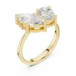 Ethereal Marquise and Oval Dual-Stone Solitaire Ring