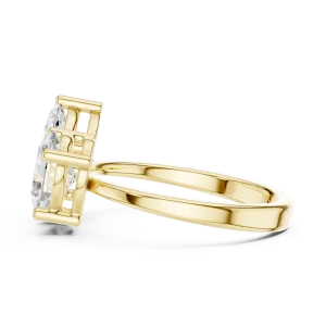 Ethereal Marquise and Oval Dual-Stone Solitaire Ring - Image 4