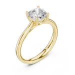 Essence Cushion Cut Hidden Halo Solitaire Ring