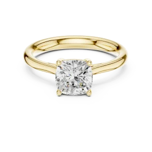 Essence Cushion Cut Hidden Halo Solitaire Ring - Image 2