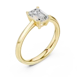 Essence Emerald Cut Hidden Halo Solitaire Ring