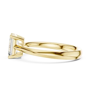 Essence Emerald Cut Hidden Halo Solitaire Ring - Image 4