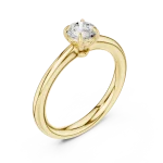 Essence Round Brilliant Cut Solitaire Ring