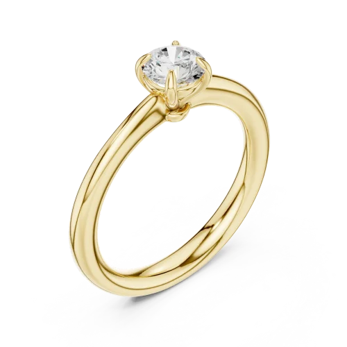 Essence Round Brilliant Cut Solitaire Ring