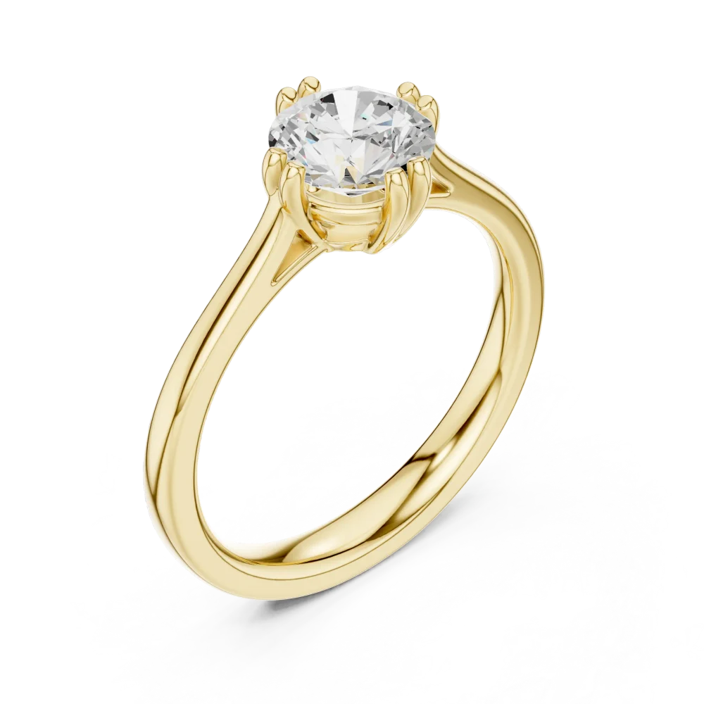 Discover the timeless beauty of this round brilliant Solitaire ring. Featuring a premium DIAMEUR lab-grown diamond, it is the perfect choice for an elegant, sustainable engagement. Shop the collection today.