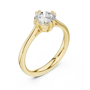 Essence Round Brilliant Cut Solitaire Engagement Ring