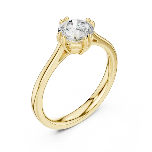 Essence Round Brilliant Cut Solitaire Engagement Ring