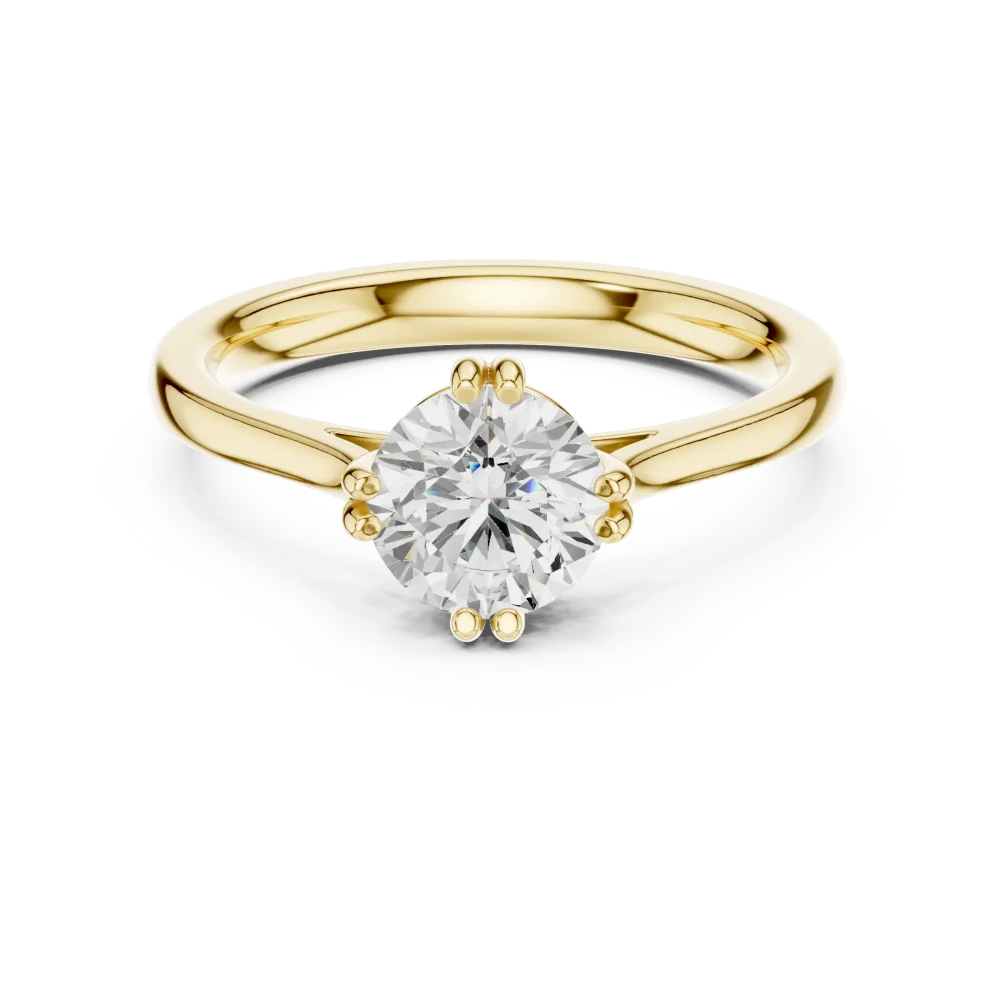 Essence Round Brilliant Cut Solitaire Engagement Ring - Image 2