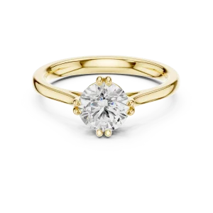 Essence Round Brilliant Cut Solitaire Engagement Ring - Image 2