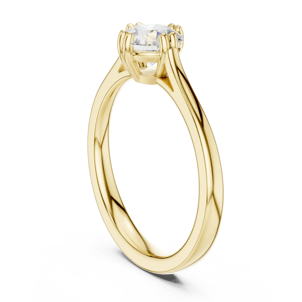 Essence Round Brilliant Cut Solitaire Engagement Ring - Image 3
