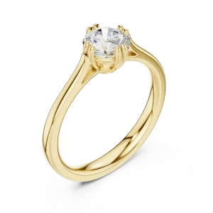 Essence Round Brilliant Cut Solitaire Engagement Ring