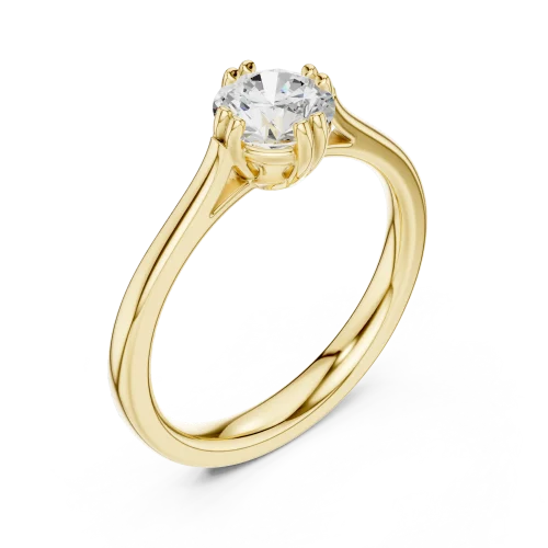 Essence Round Brilliant Cut Solitaire Engagement Ring