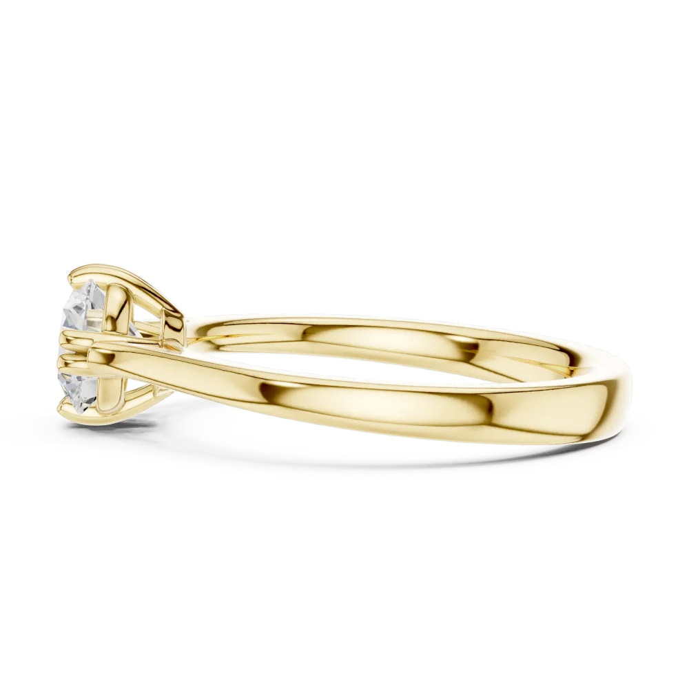 Essence Round Brilliant Cut Solitaire Engagement Ring - Image 4