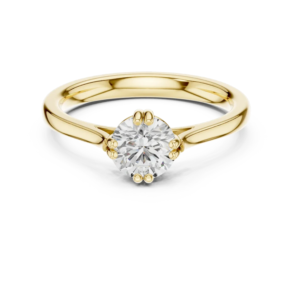 Essence Round Brilliant Cut Solitaire Engagement Ring - Image 2