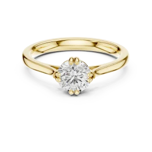 Essence Round Brilliant Cut Solitaire Engagement Ring - Image 2