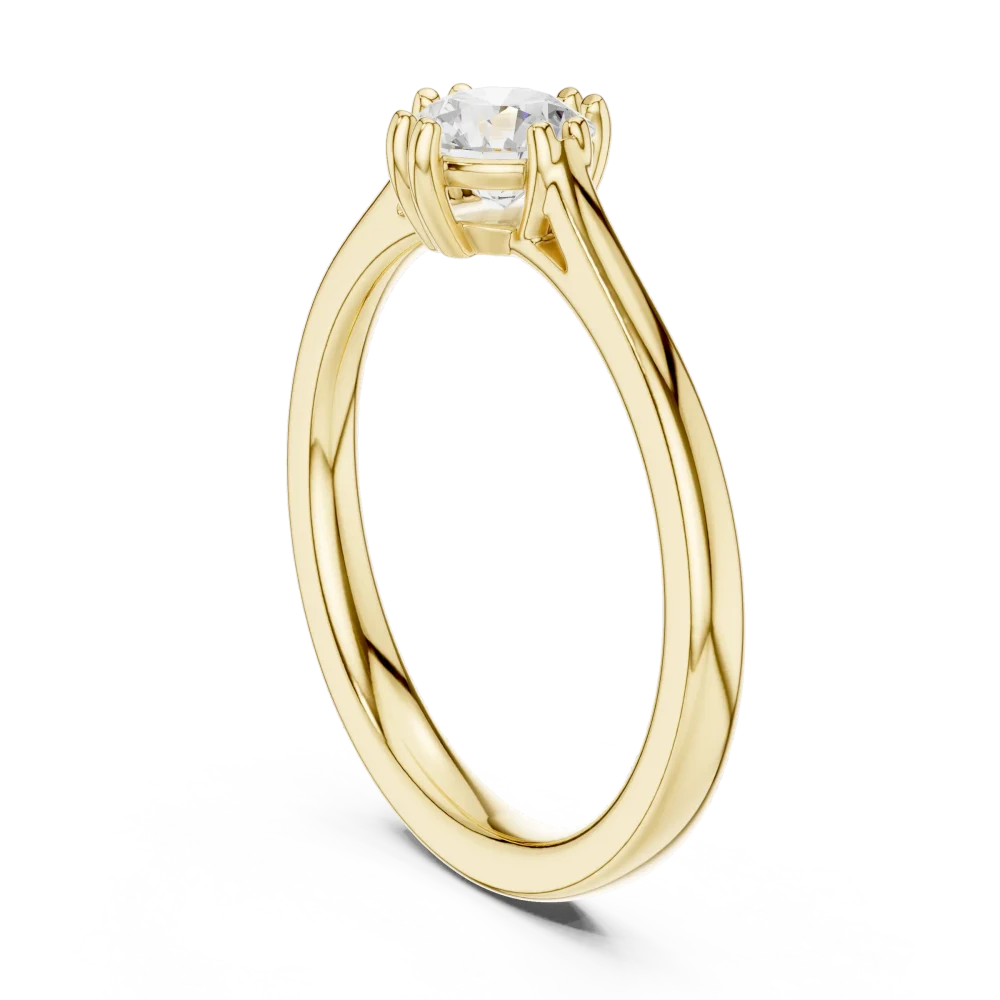 Essence Round Brilliant Cut Solitaire Engagement Ring - Image 3