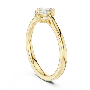 Essence Round Brilliant Cut Solitaire Engagement Ring - Image 3