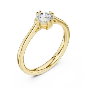 Essence Round Brilliant Cut Solitaire Engagement Ring