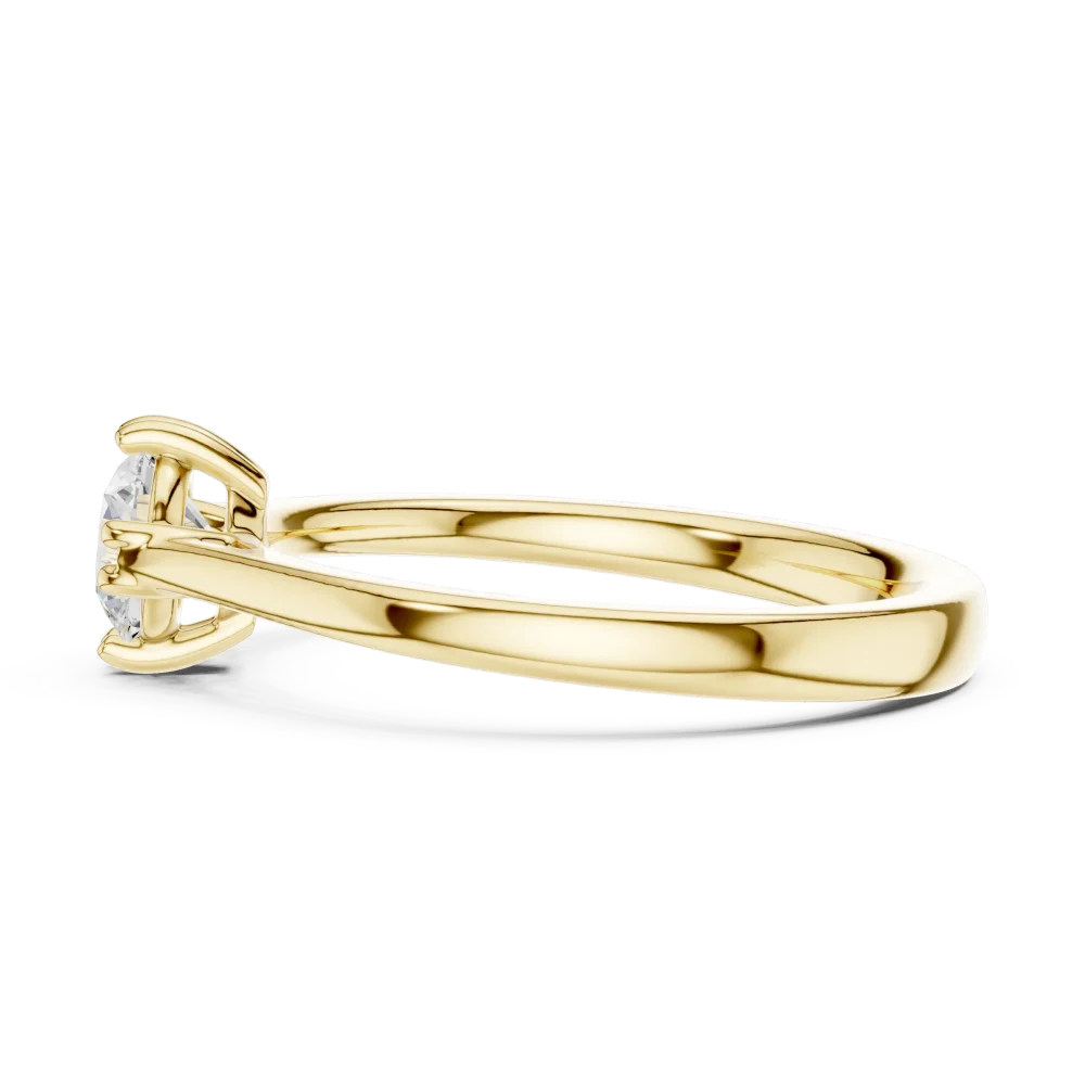 Essence Round Brilliant Cut Solitaire Engagement Ring - Image 4