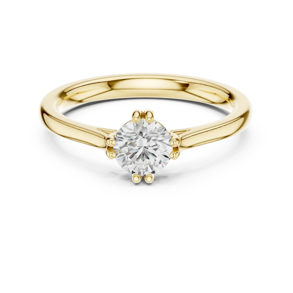 Essence Round Brilliant Cut Solitaire Engagement Ring - Image 2
