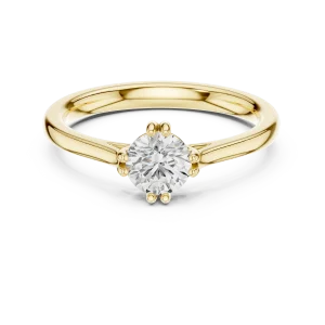 Essence Round Brilliant Cut Solitaire Engagement Ring - Image 2