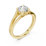 Essence Round Brilliant Split-Shank Solitaire Ring