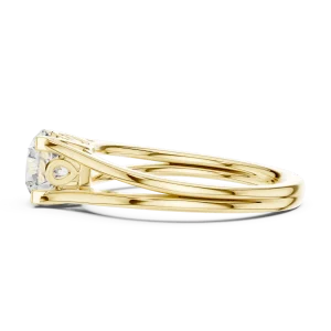 Essence Round Brilliant Split-Shank Solitaire Ring - Image 4