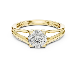 Essence Round Brilliant Split-Shank Solitaire Ring - Image 2