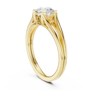 Essence Round Cut Architectural Solitaire Ring - Image 3