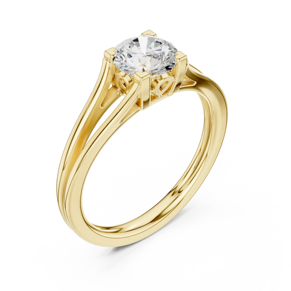 Experience the timeless allure of our round Solitaire ring. Featuring a brilliant DIAMEUR lab-grown diamond, this piece offers modern elegance. Shop now.