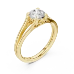 Essence Round Cut Architectural Solitaire Ring