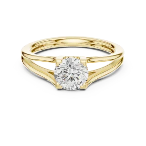 Essence Round Cut Architectural Solitaire Ring - Image 2