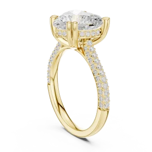 Ethereal Heart Pavé-Set Solitaire Engagement Ring - Image 3