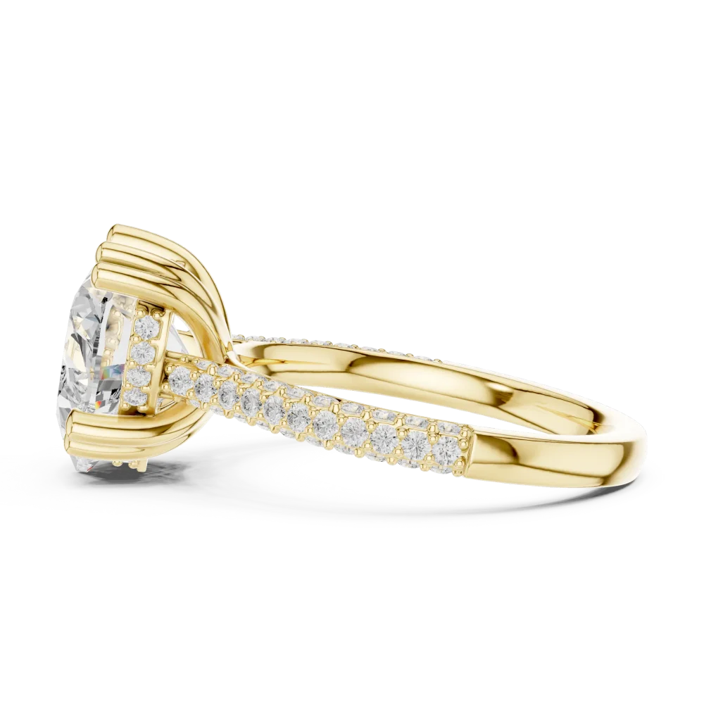 Ethereal Heart Pavé-Set Solitaire Engagement Ring - Image 4