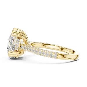 Ethereal Heart Pavé-Set Solitaire Engagement Ring - Image 4
