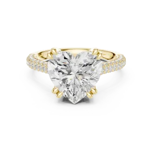 Ethereal Heart Pavé-Set Solitaire Engagement Ring - Image 2