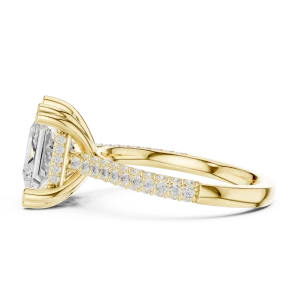 Luminary Princess Cut Pavé-Set Architectural Solitaire Ring - Image 4