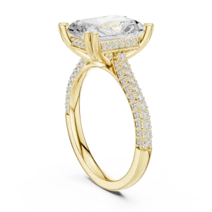Luminary Radiant Cut Pavé-Set Engagement Solitaire Ring - Image 3