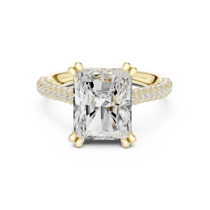 Luminary Radiant Cut Pavé-Set Engagement Solitaire Ring - Image 2