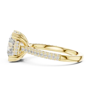 Luminary Round Brilliant Pavé-Set Solitaire Ring - Image 4