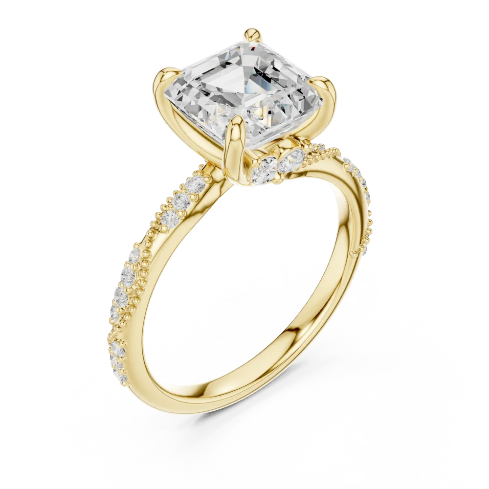 Discover the brilliance of this emerald-cut solitaire engagement ring. Crafted for timeless elegance, it’s a modern classic. Shop this luxury piece.