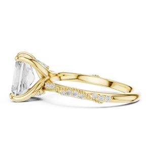 Radiant Ethereal Pavé-Set Radiant Cut Solitaire Ring - Image 4