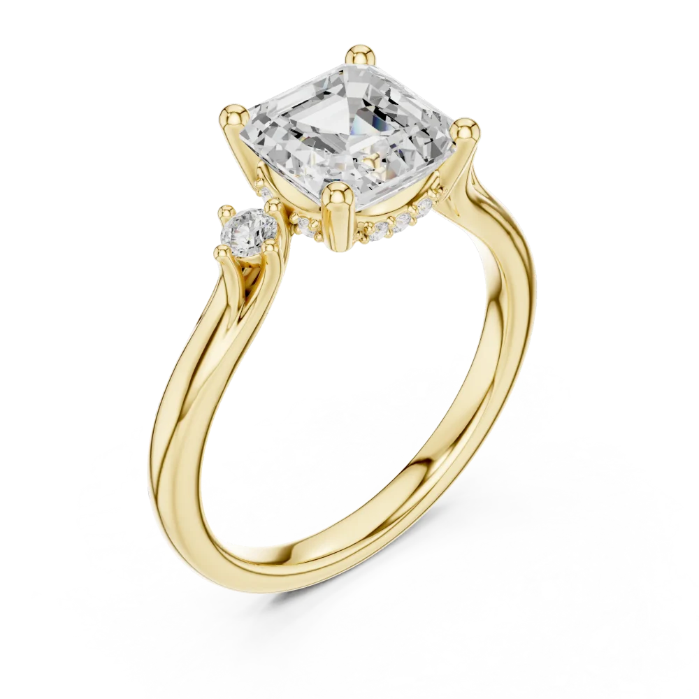 Discover the Luminary Emerald Cut Solitaire Ring, a modern classic featuring a radiant DIAMEUR diamond. Experience ethical, sustainable luxury today.