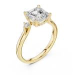 Luminary Emerald Cut Three Stone Solitaire Ring