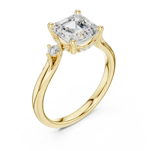 Luminary Emerald Cut Three Stone Solitaire Ring