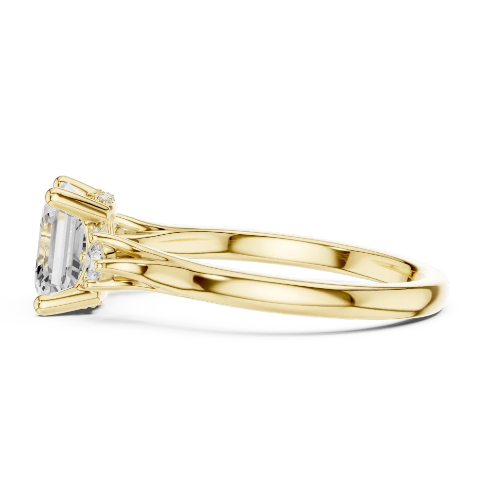Luminary Emerald Cut Three Stone Solitaire Ring - Image 4