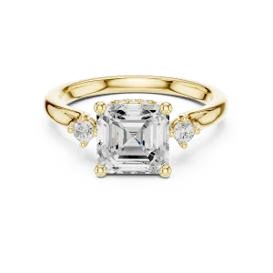 Luminary Emerald Cut Three Stone Solitaire Ring - Image 2