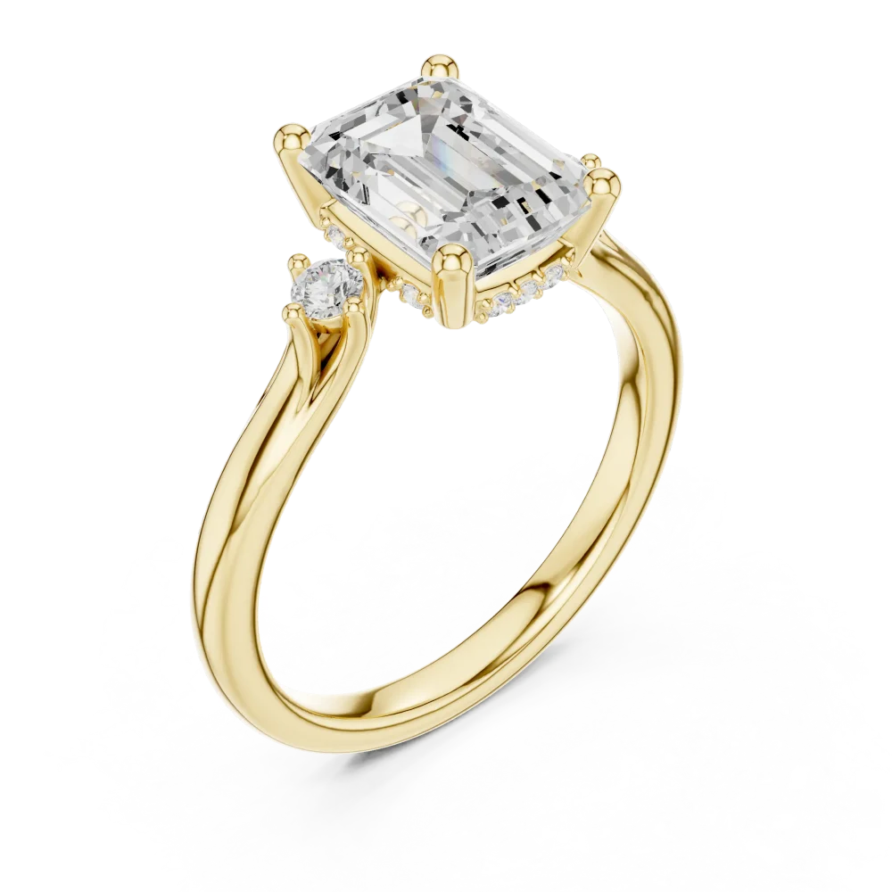 Discover the Luminary Emerald Cut Solitaire Ring, featuring high-quality DIAMEUR diamonds. Elevate your style with this modern classic—shop today.
