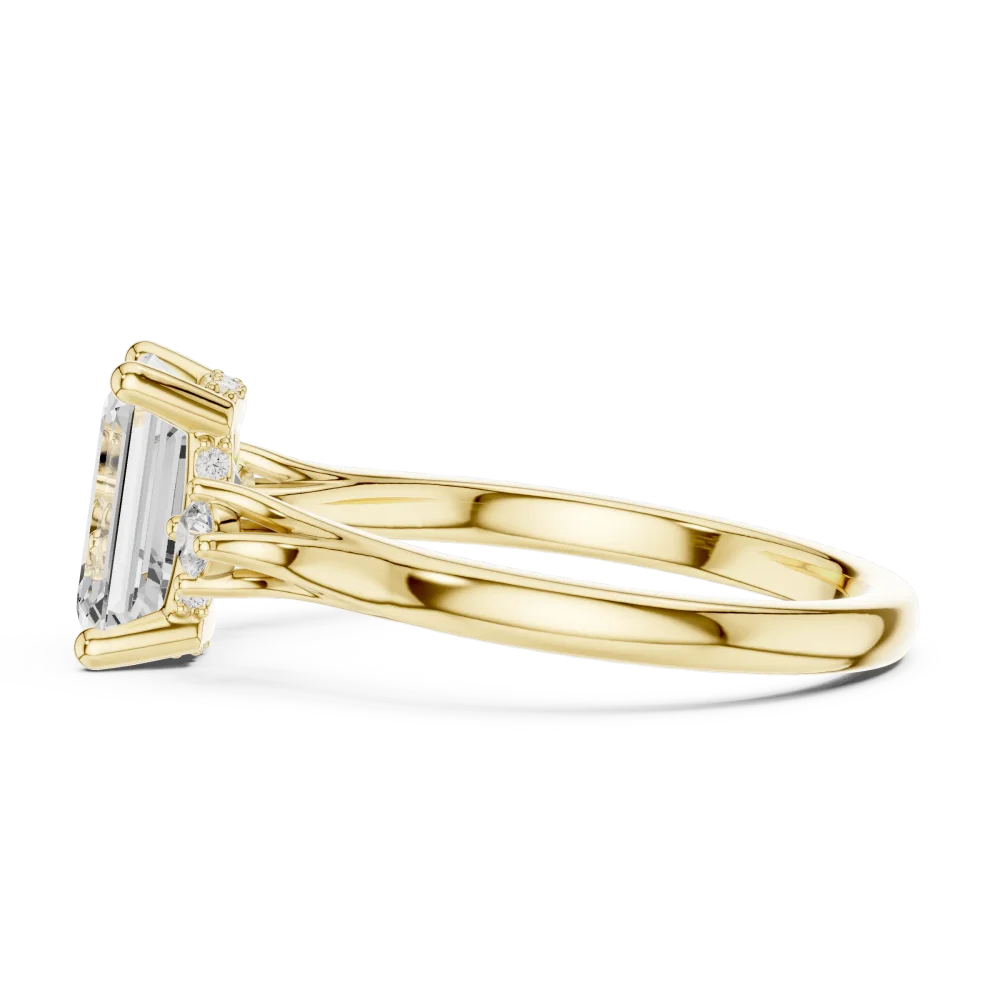 Luminary Emerald Cut Three Stone Solitaire Ring - Image 4