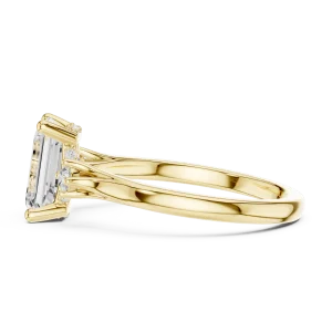 Luminary Emerald Cut Three Stone Solitaire Ring - Image 4